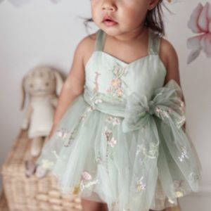 Arabelland Rose. Sugar Plum Forest Green Romper. WORN ONCE, GREAT CONDITION